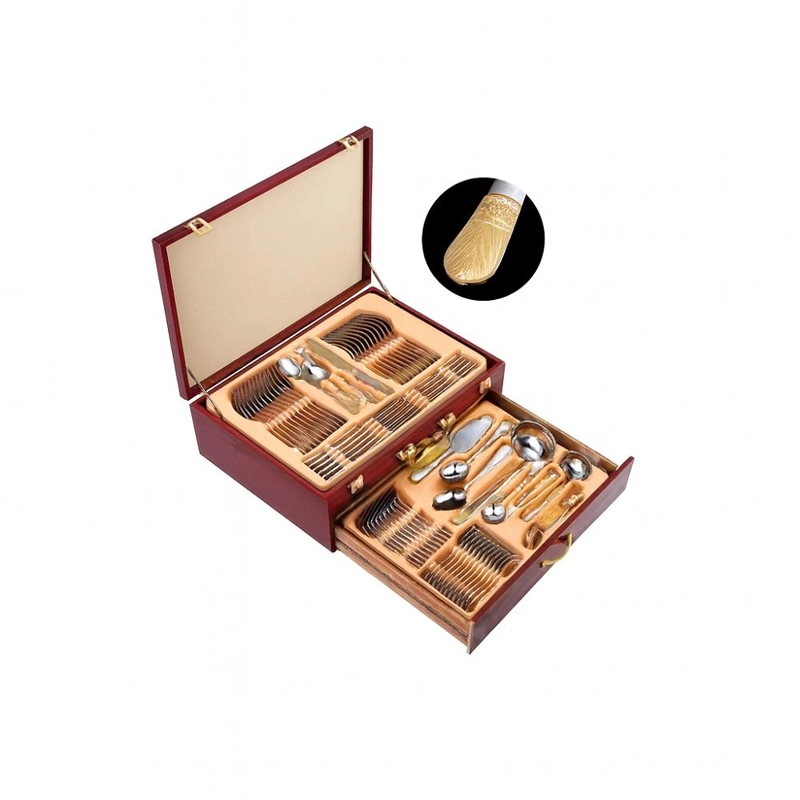 JUEGO DE CUBIERTOS 72PCS ACERO INOX PREMIUM VINTAGE - 5
