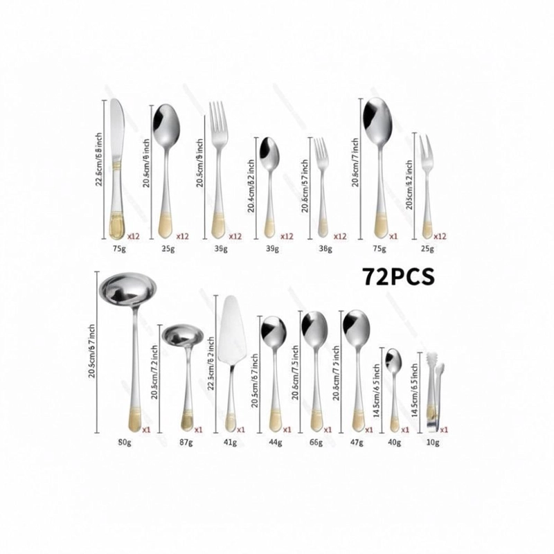 JUEGO DE CUBIERTOS 72PCS ACERO INOX PREMIUM VINTAGE - 8