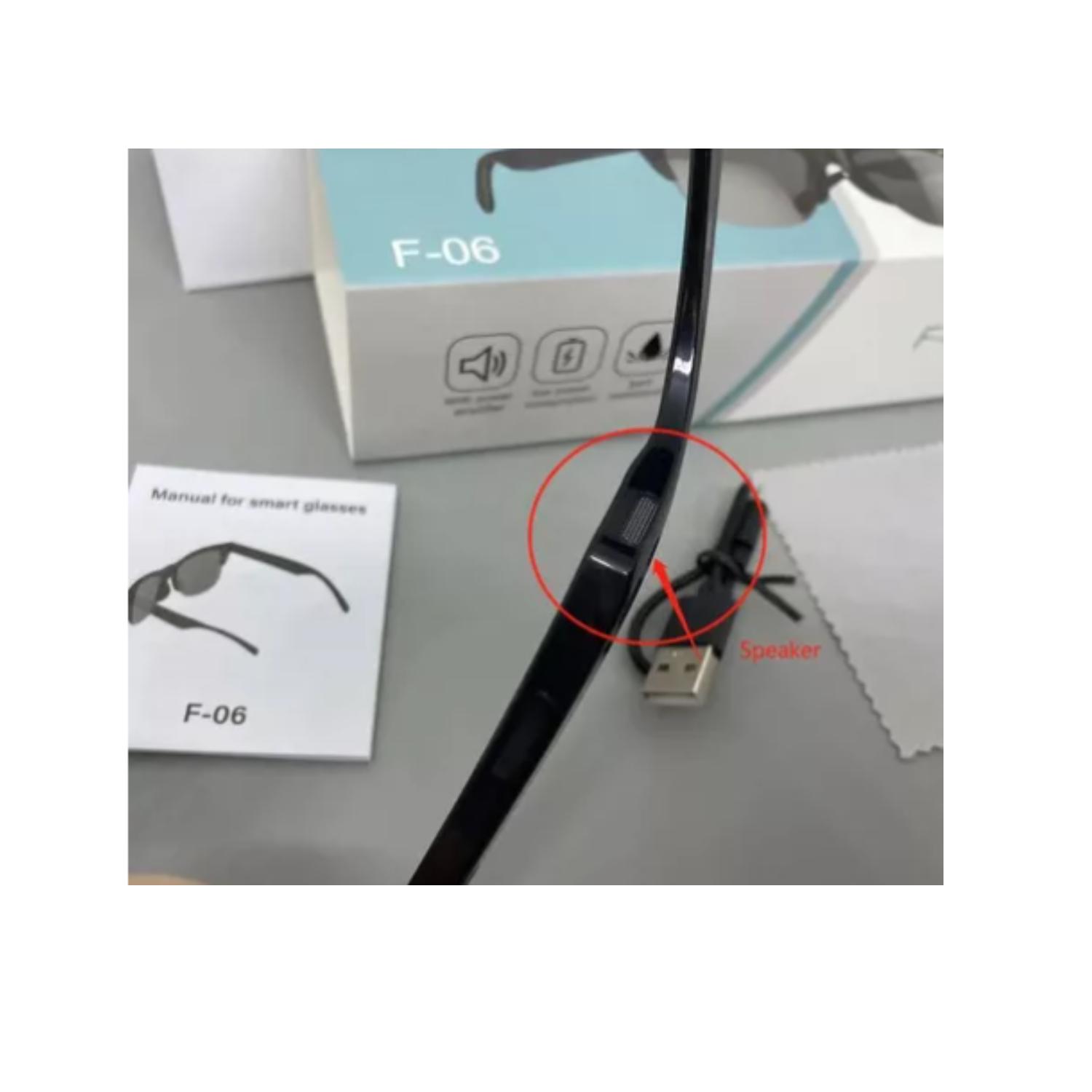GAFAS LENTES INALÁMBRICAS INTELIGENTES DE SOL F06 BLUETOOTH - 5