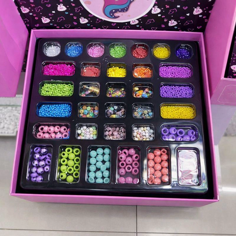 KIT PARA CREAR PULSERAS ARMAR COLLARES ANILLOS NIÑAS 5000PCS - 4