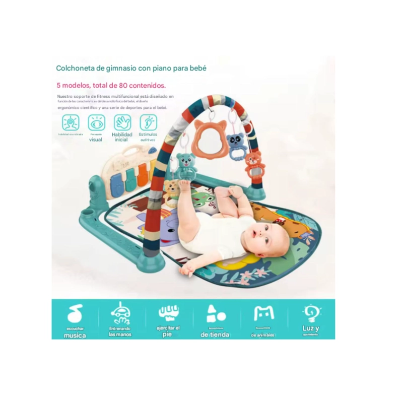 GIMNASIO FITNES PIANO ALFOMBRILLA MULTIFUNCIONAL PARA GATEAR - 4