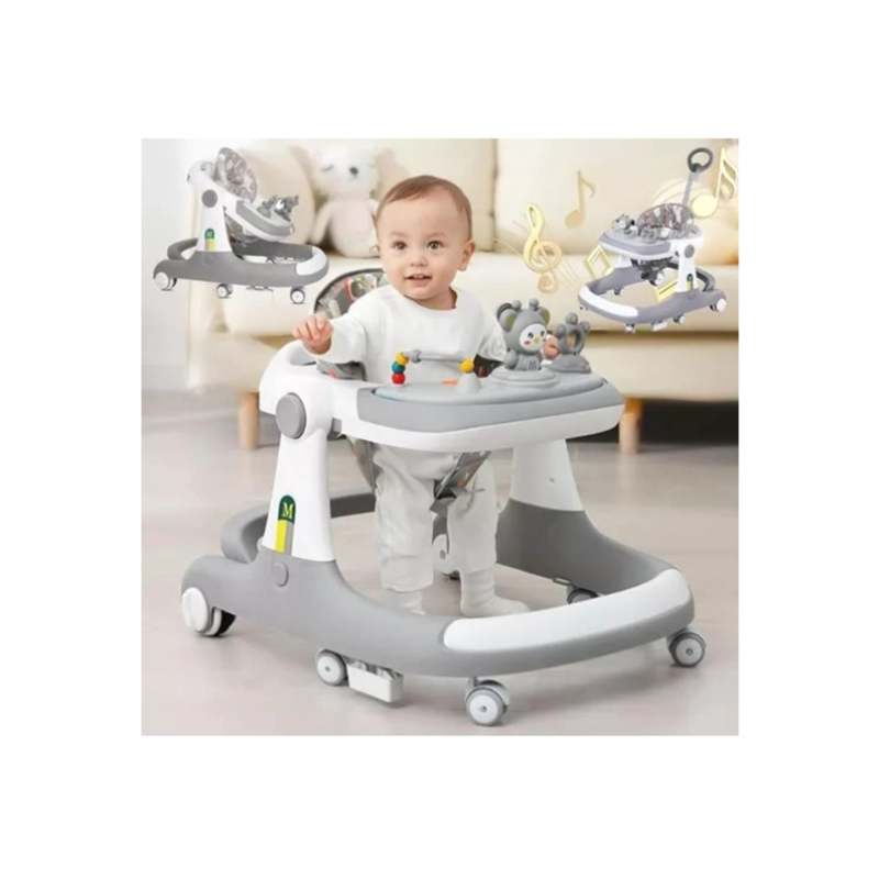 ANDADERA DE BEBÉ AJUSTABLE GRIS CAMINADORA MULTIFUNCIONAL UNISEX - 4