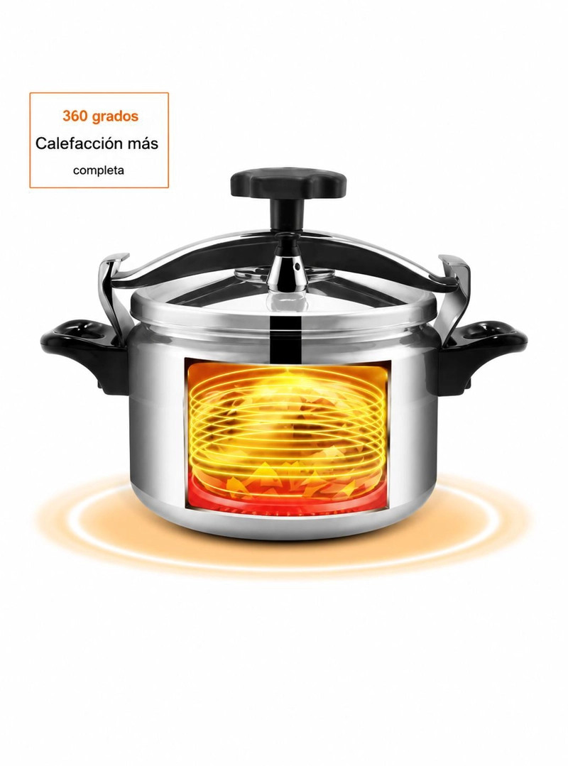 OLLA A PRESION PARA COCINAR EN CALIENTE DE ALUMINIO 9 LITROS - 2