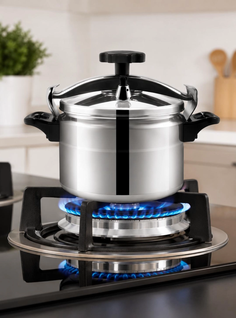 OLLA A PRESION PARA COCINAR EN CALIENTE DE ALUMINIO 9 LITROS - 3