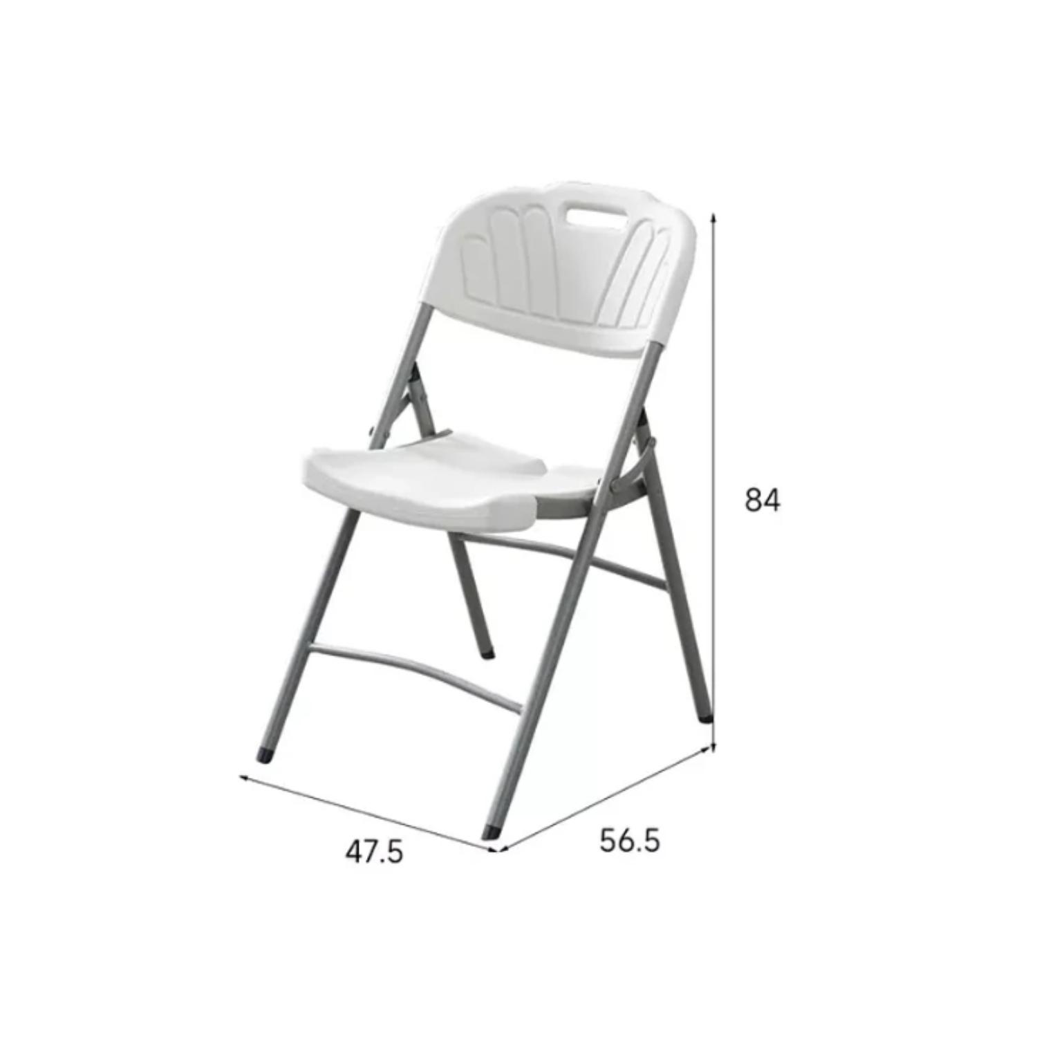 SILLA PLEGABLE DE PLÁSTICO FÁCIL DE ARMAR MULTIFUNCIONAL - BLANCO - 7