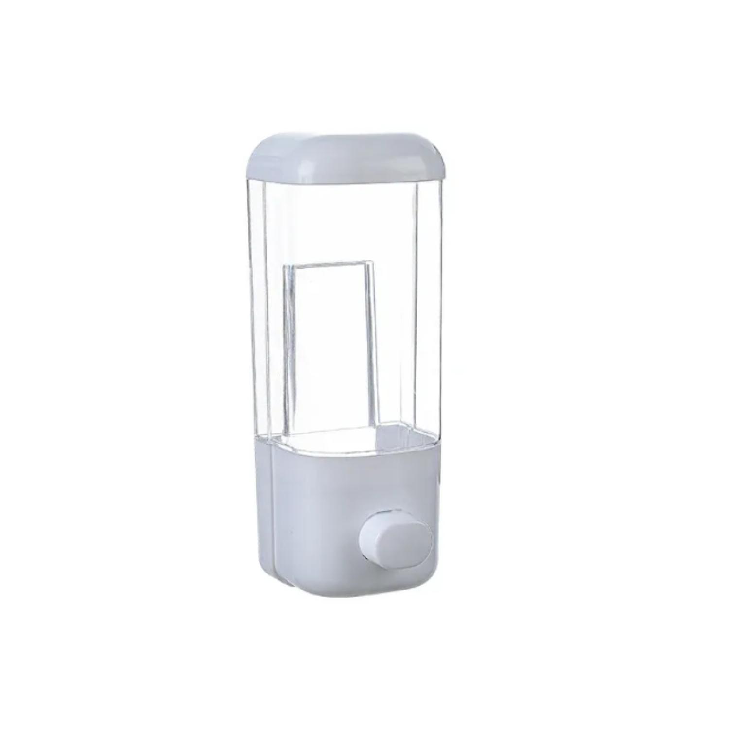 DISPENSADOR PARED JABÓN LIQUIDO 500ML MANUAL BAÑO BLANCO - 1