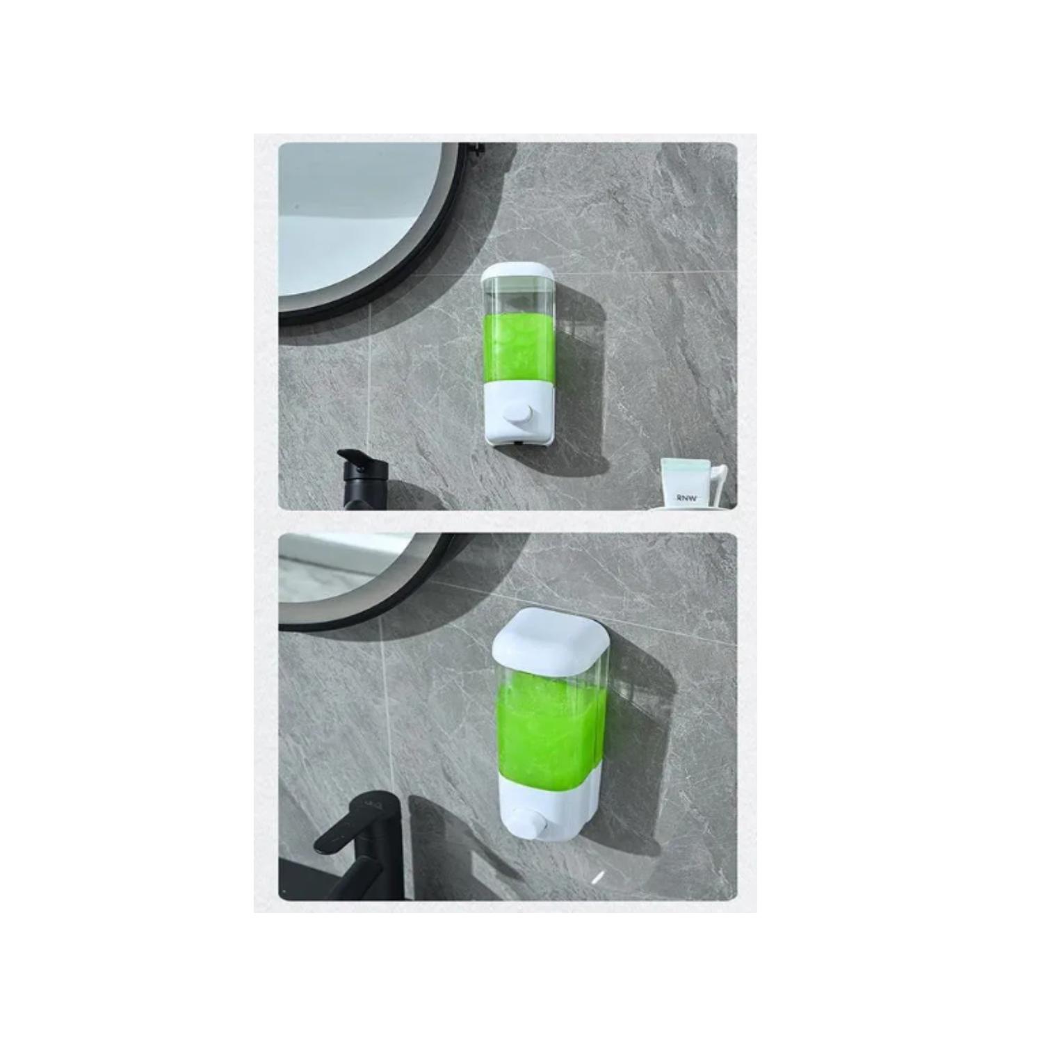 DISPENSADOR PARED JABÓN LIQUIDO 500ML MANUAL BAÑO BLANCO - 7