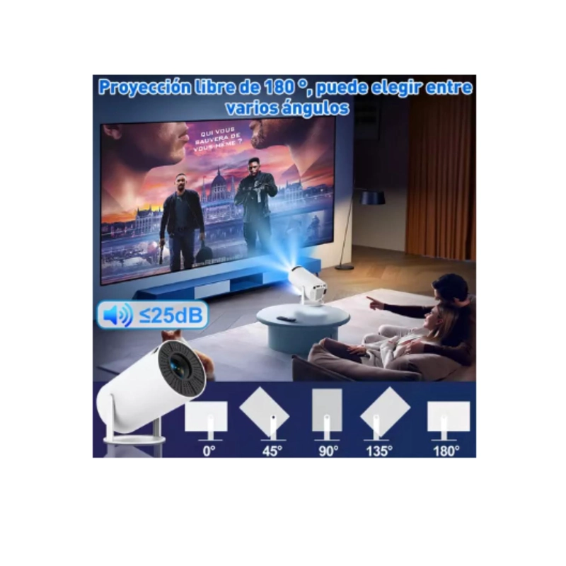 PROYECTOR ANDROID WIFI BLUETOOH SMARTV 1080 9000LM - 3