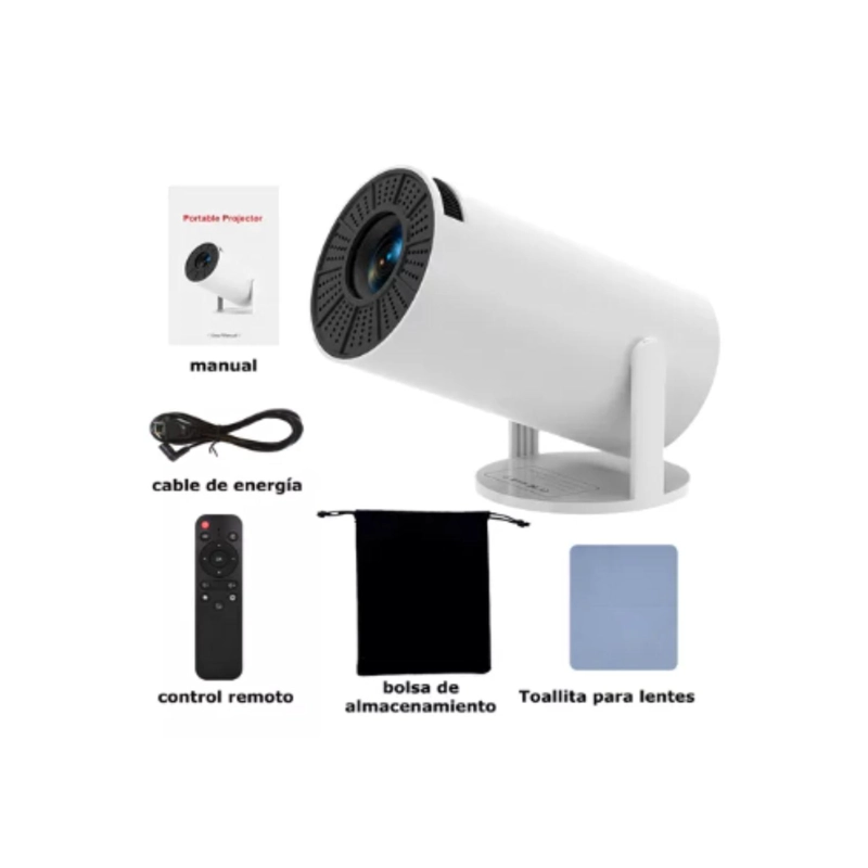 PROYECTOR ANDROID WIFI BLUETOOH SMARTV 1080 9000LM - 6
