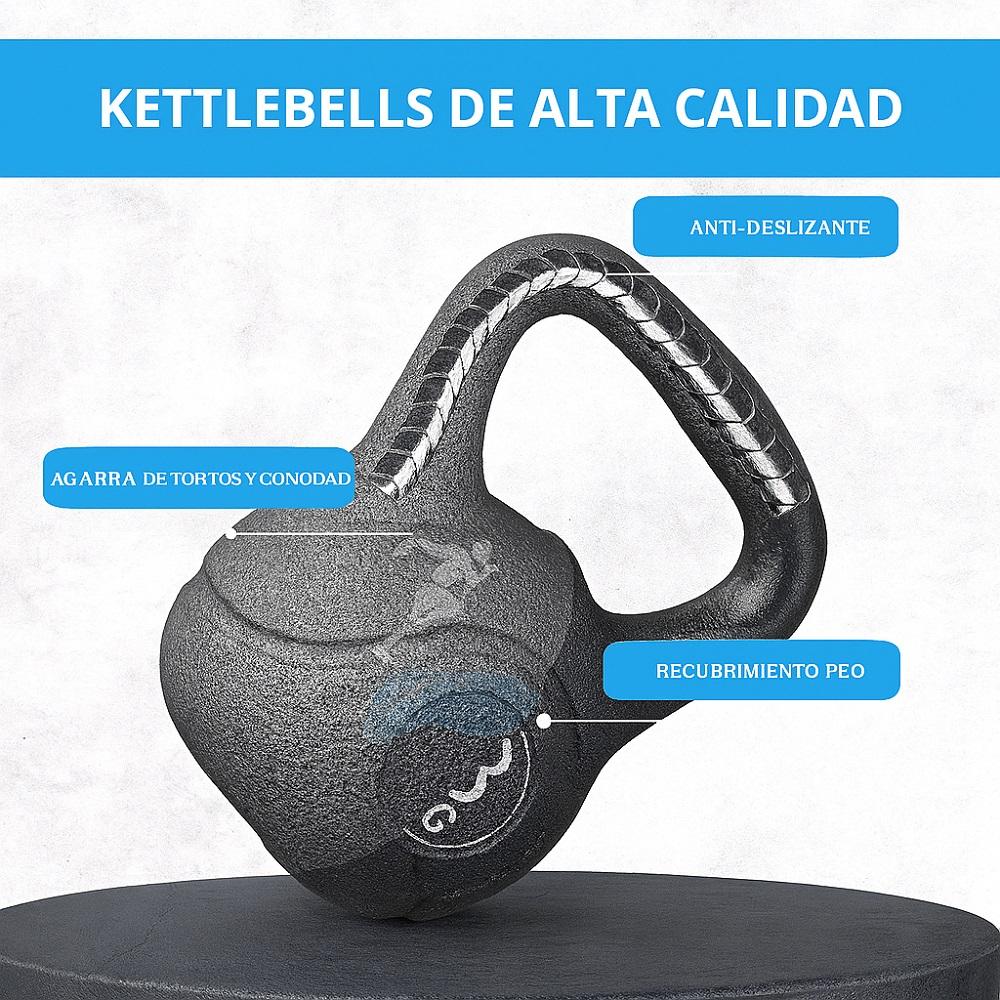 PESA RUSA KETTLEBELL 16 KG ENTRENAMIENTO FITNESS CROSSFIT - 5
