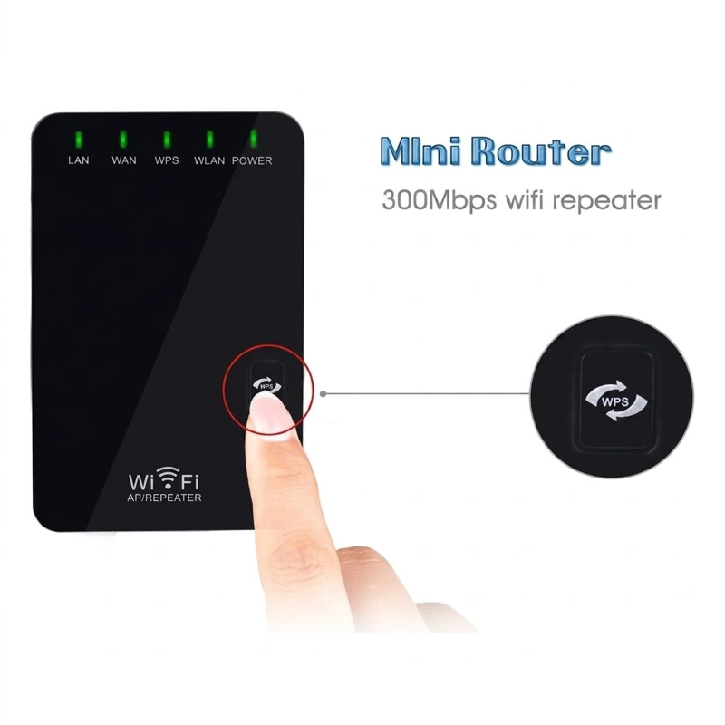 REPETIDOR AMPLIFICADOR WIFI 300 MBPS INALAMBRICO MINI ROUTER - 6