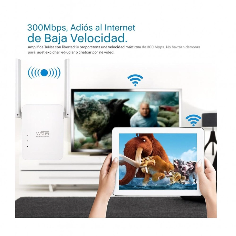 REPETIDOR AMPLIFICADOR WIFI 300 MBPS INALAMBRICO MINI ROUTER - 7