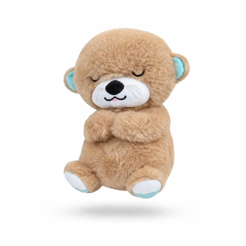 NUTRIA PELUCHE RELAJANTE LUZ MUSICAL JUGUETE RESPIRACION - AZUL