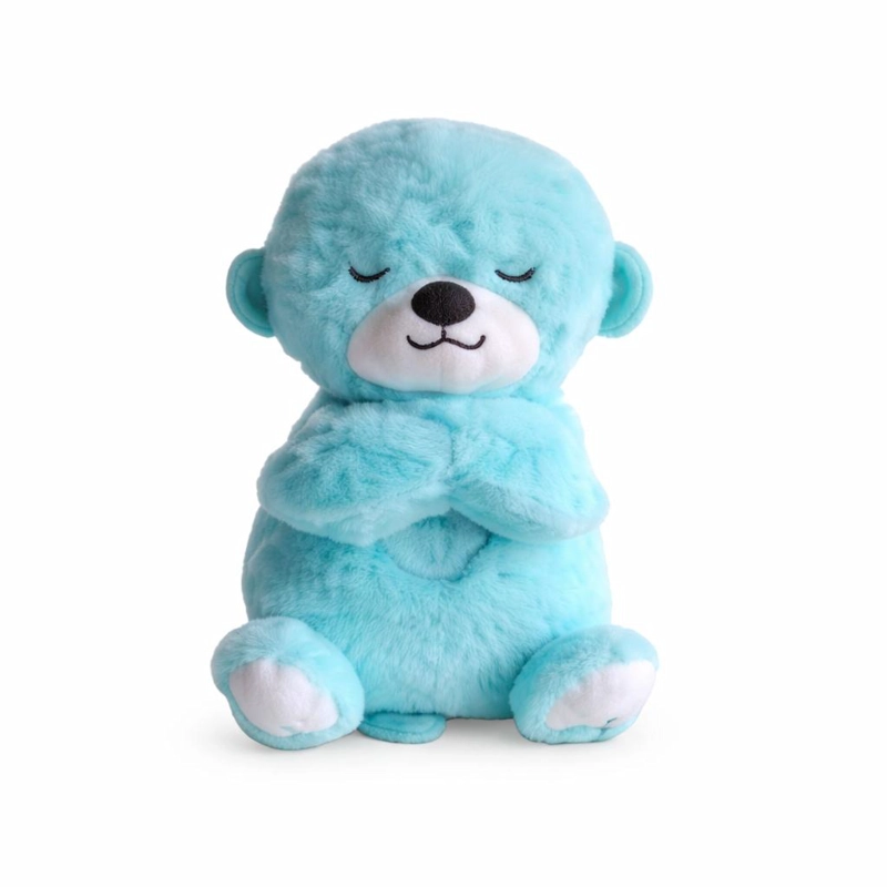 NUTRIA PELUCHE RELAJANTE LUZ MUSICAL JUGUETE RESPIRACION - AZUL - 1