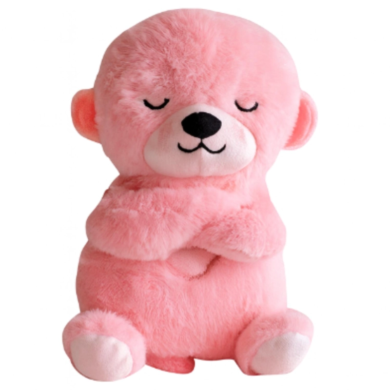 NUTRIA PELUCHE RELAJANTE LUZ MUSICAL JUGUETE RESPIRACION - AZUL - 1