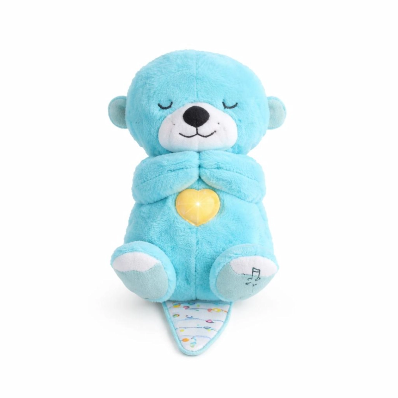 NUTRIA PELUCHE RELAJANTE LUZ MUSICAL JUGUETE RESPIRACION - AZUL - 4