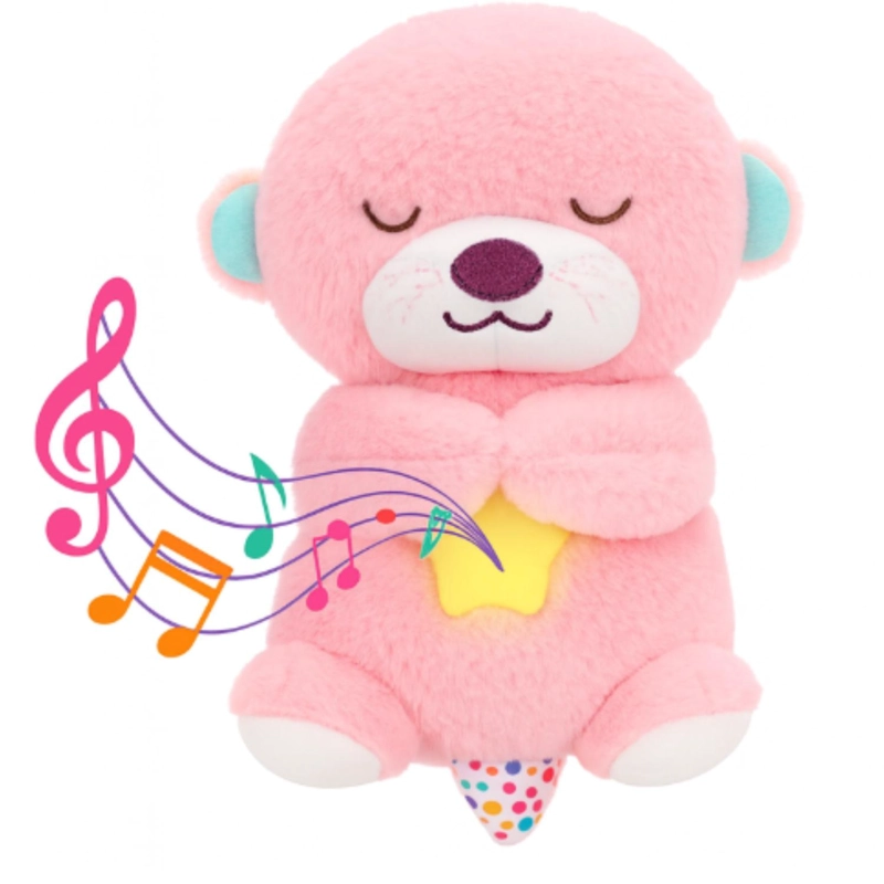 NUTRIA PELUCHE RELAJANTE LUZ MUSICAL JUGUETE RESPIRACION - AZUL - 9
