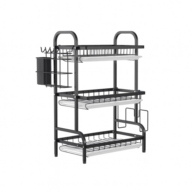 SECADOR ESCURRIDOR ORGANIZADOR DE PLATOS 3 NIVELES COCINA - 2