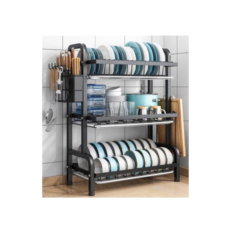 SECADOR ESCURRIDOR ORGANIZADOR DE PLATOS 3 NIVELES COCINA - 4