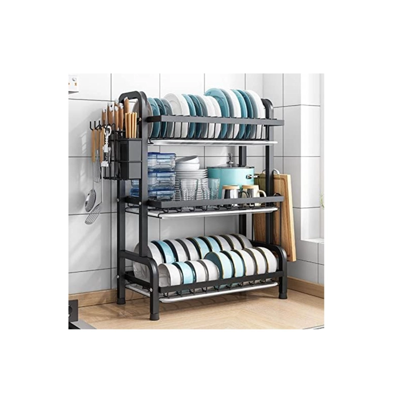 SECADOR ESCURRIDOR ORGANIZADOR DE PLATOS 3 NIVELES COCINA - 5