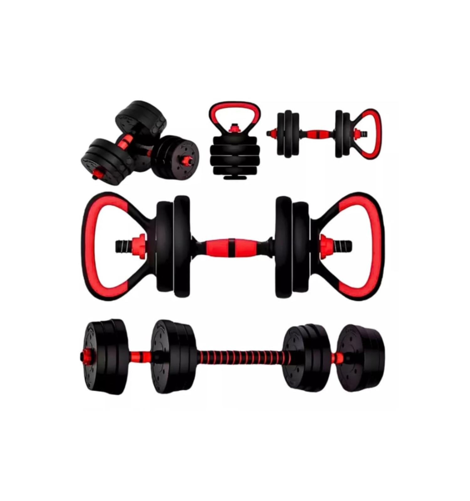 SET MANCUERNAS Y BARRA AJUSTABLE 30 KG ENTRENAMIENTO FITNESS - 6