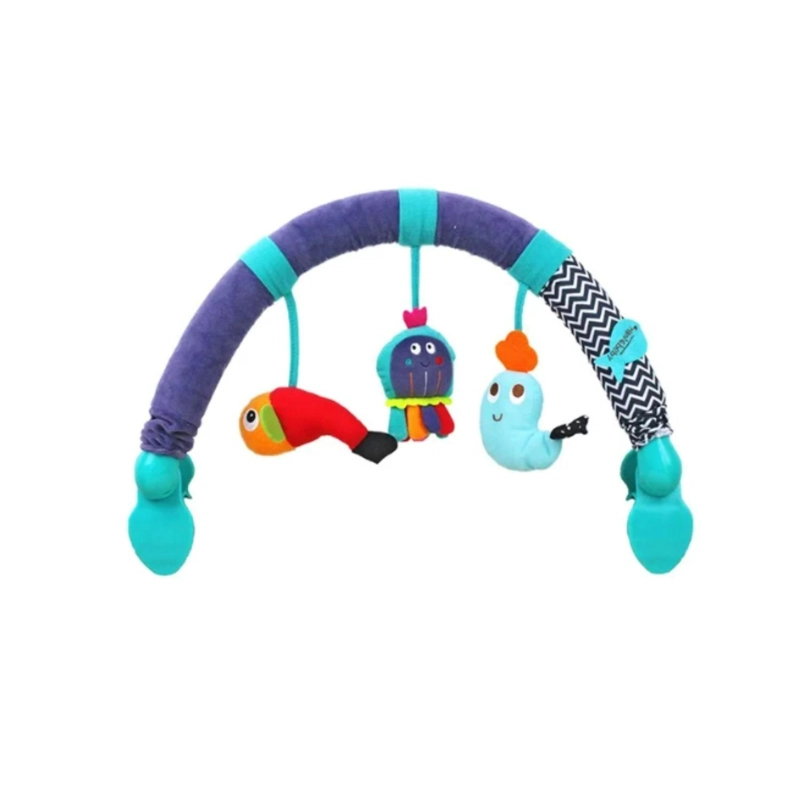 ARCO MÓVIL SONAJERO MULTIUSO ESTIMULACIÓN BEBE COCHE TURQUESA - 1