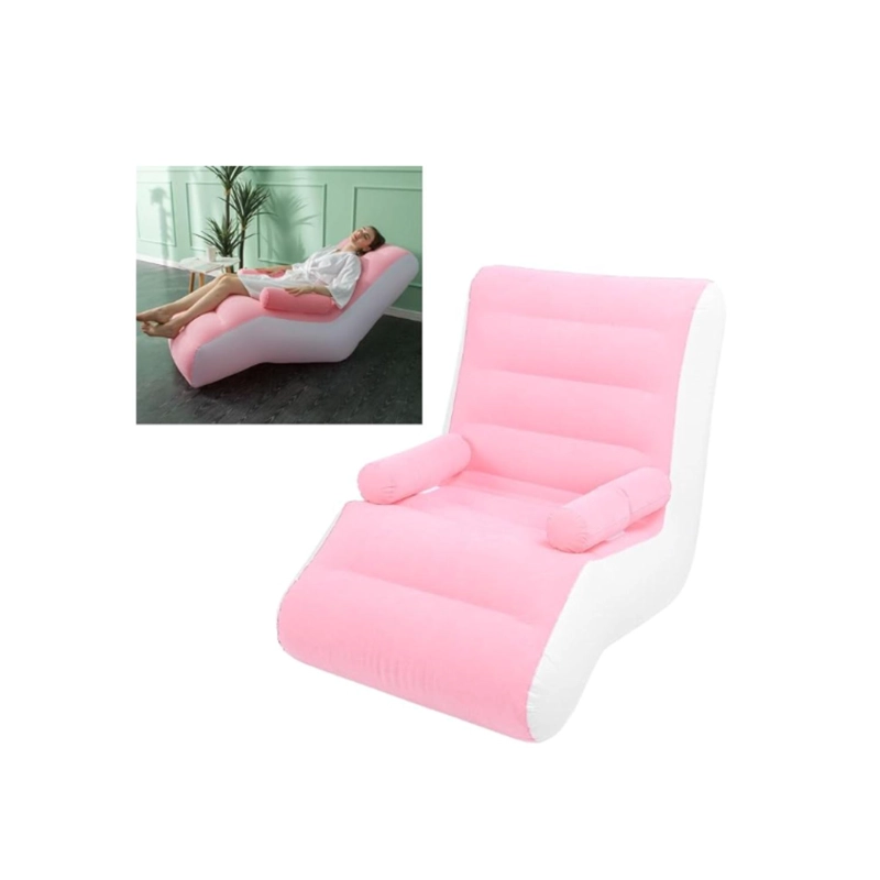 SOFA SILLON SILLA PUFF INFLABLE APOYA BRAZOS TUMBONA CAMPING - MARRON - 4