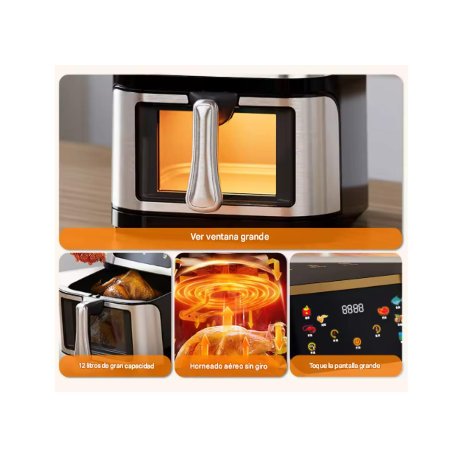 AIR FRYER FREIDORA DE AIRE 12L 2800W DIGITAL - 4
