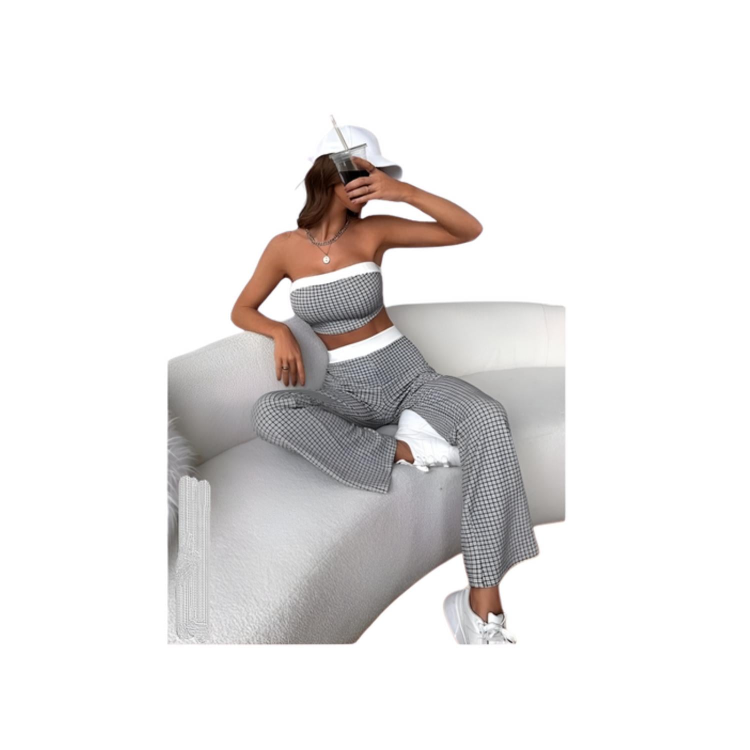 CONJUNTO 2 PIEZAS TOP Y PANTALON MUJER CASUAL - 5