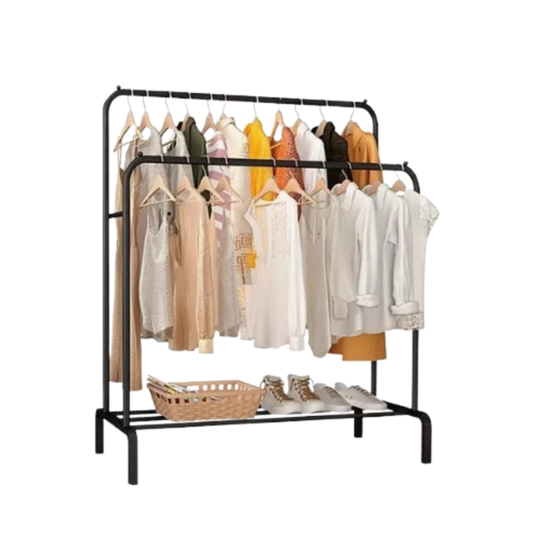 PERCHERO METALICO DOBLE CLOSET EXHIBICION ORGANIZADOR HOGAR - 1
