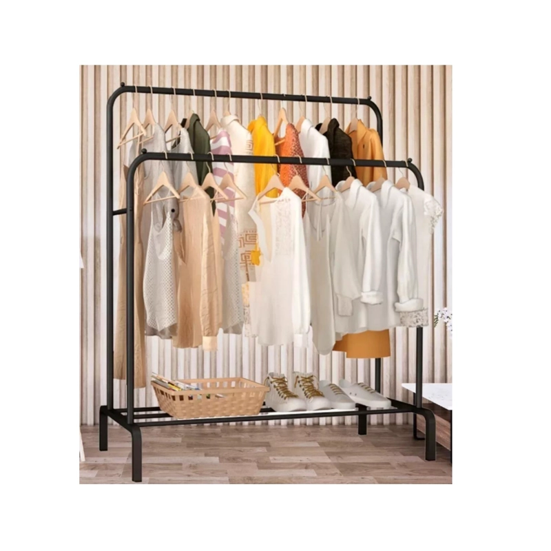 PERCHERO METALICO DOBLE CLOSET EXHIBICION ORGANIZADOR HOGAR - 4