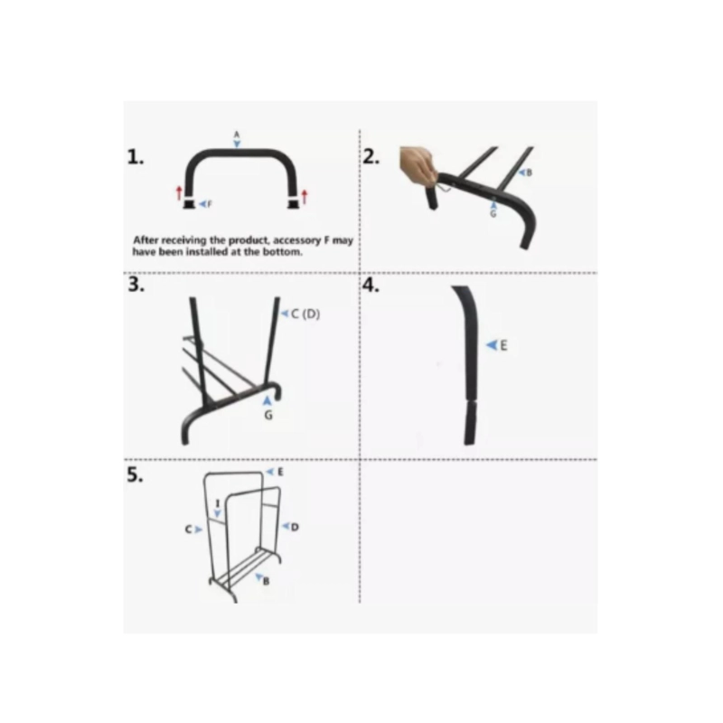 PERCHERO METALICO DOBLE CLOSET EXHIBICION ORGANIZADOR HOGAR - 4
