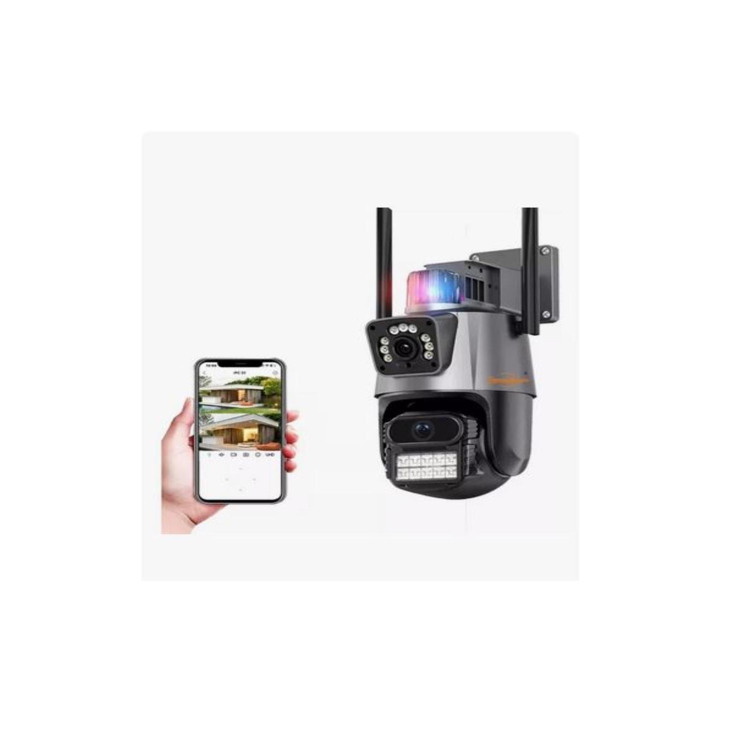 CAMARA DE SEGURIDAD VIGILANCIA DUAL VISIÓN WIFI IP NEGRO - 1