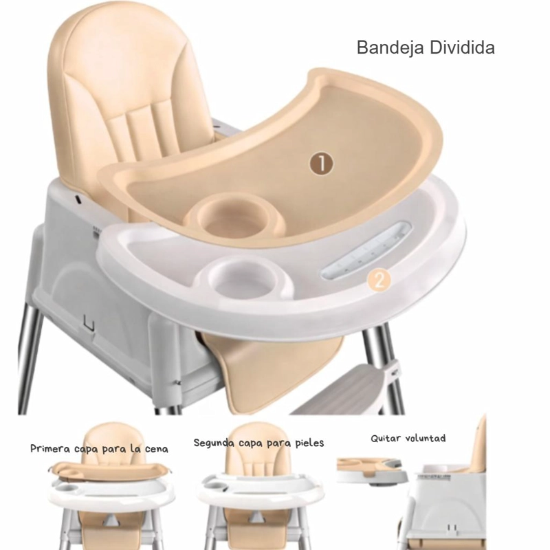 SILLA DE COMER PARA BEBE S PORTATIL CON RUEDAS AJUSTABLE - 5