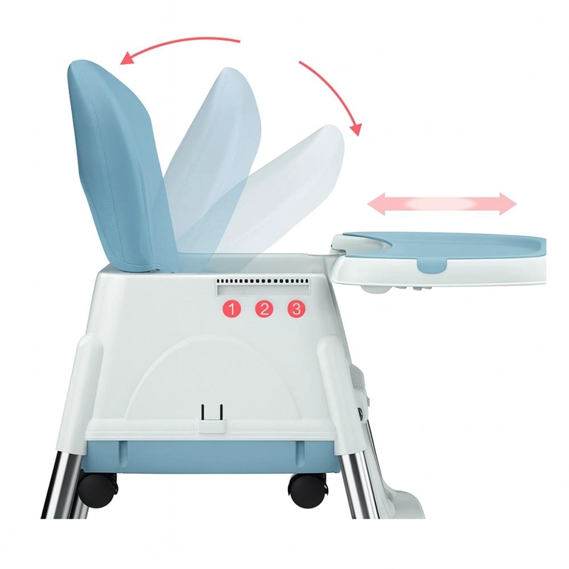 SILLA DE COMER PARA BEBE S PORTATIL CON RUEDAS AJUSTABLE - 6