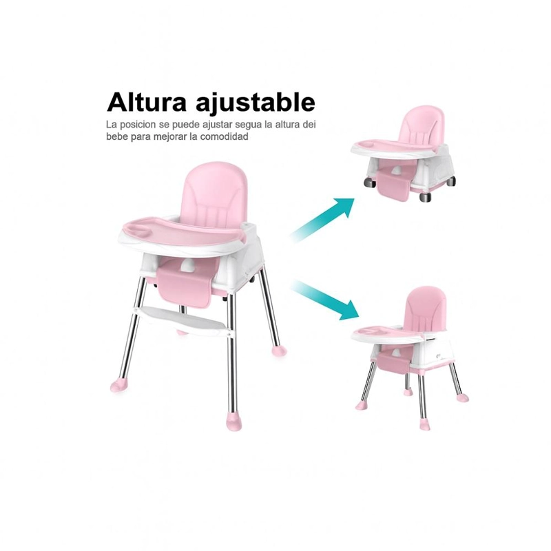SILLA DE COMER PARA BEBE S PORTATIL CON RUEDAS AJUSTABLE - 6