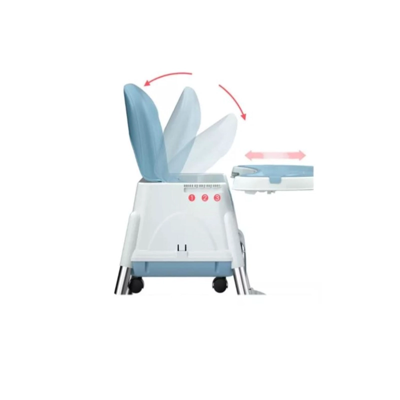 SILLA DE COMER PARA BEBE S PORTATIL CON RUEDAS AJUSTABLE - 7
