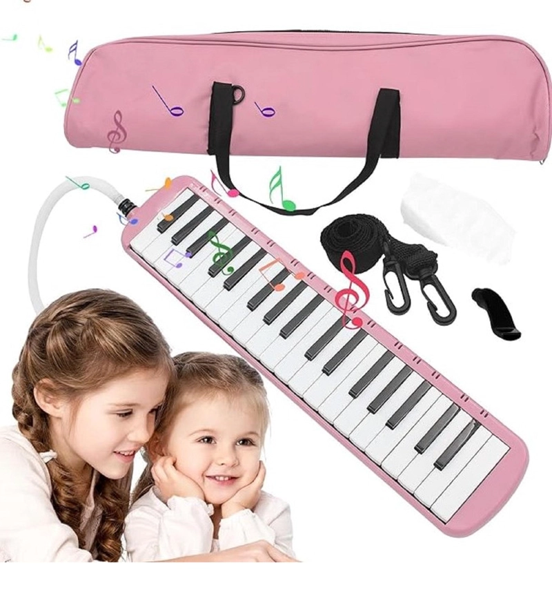 MELODICA PIANO 37 NOTAS CON ESTUCHE Y BOQUILLA - ROSA - 6