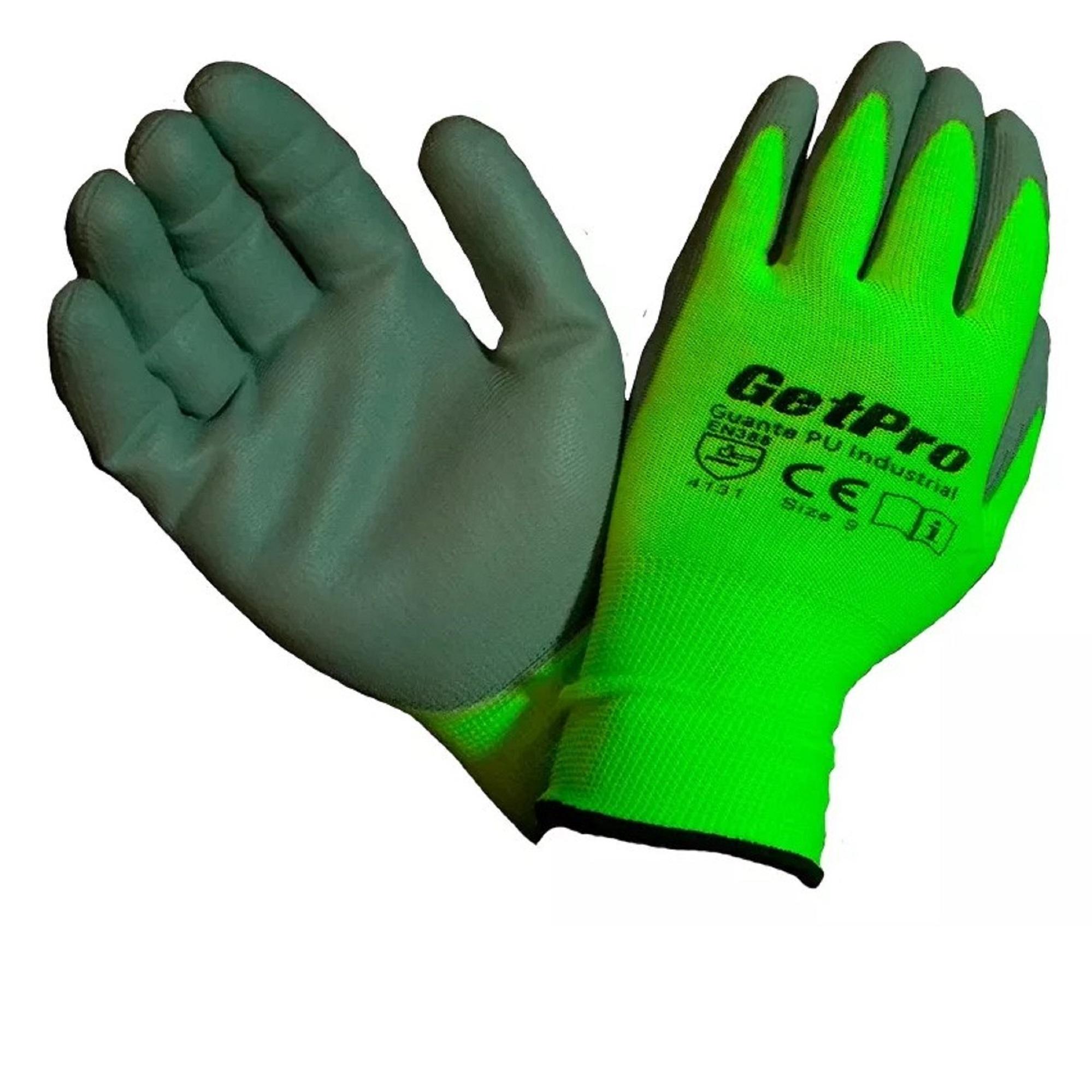 GUANTES DE TRABAJO PU – PACK DE 12 CERTIFICADOS - L - 1