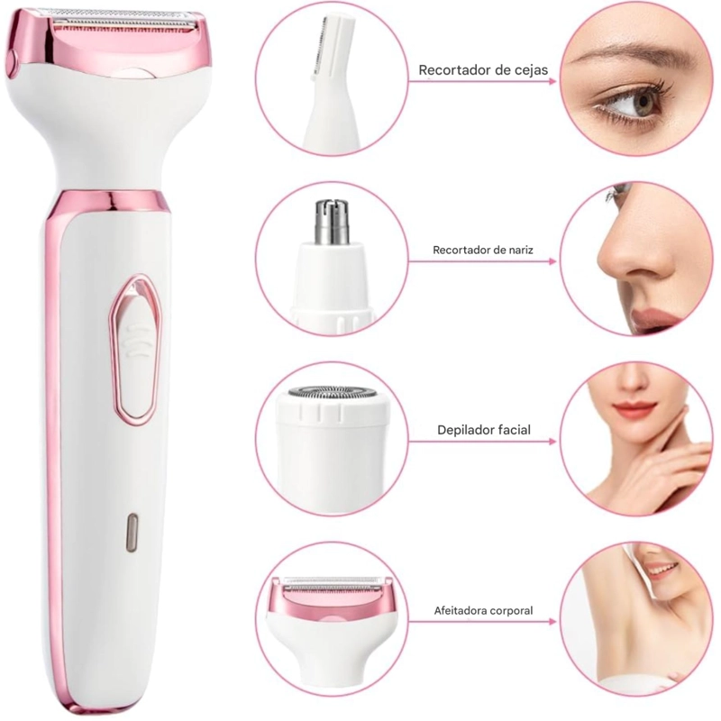 RECORTADORA 4 EN 1 RECARGABLE – BIKINI, NARIZ Y CEJAS - 3