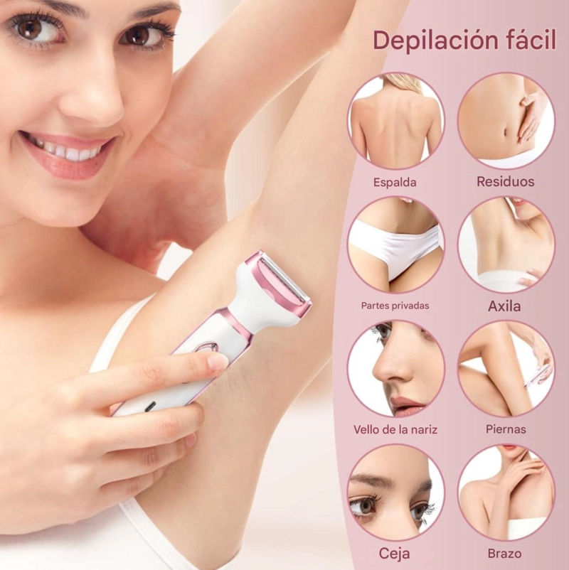 RECORTADORA 4 EN 1 RECARGABLE – BIKINI, NARIZ Y CEJAS - 7