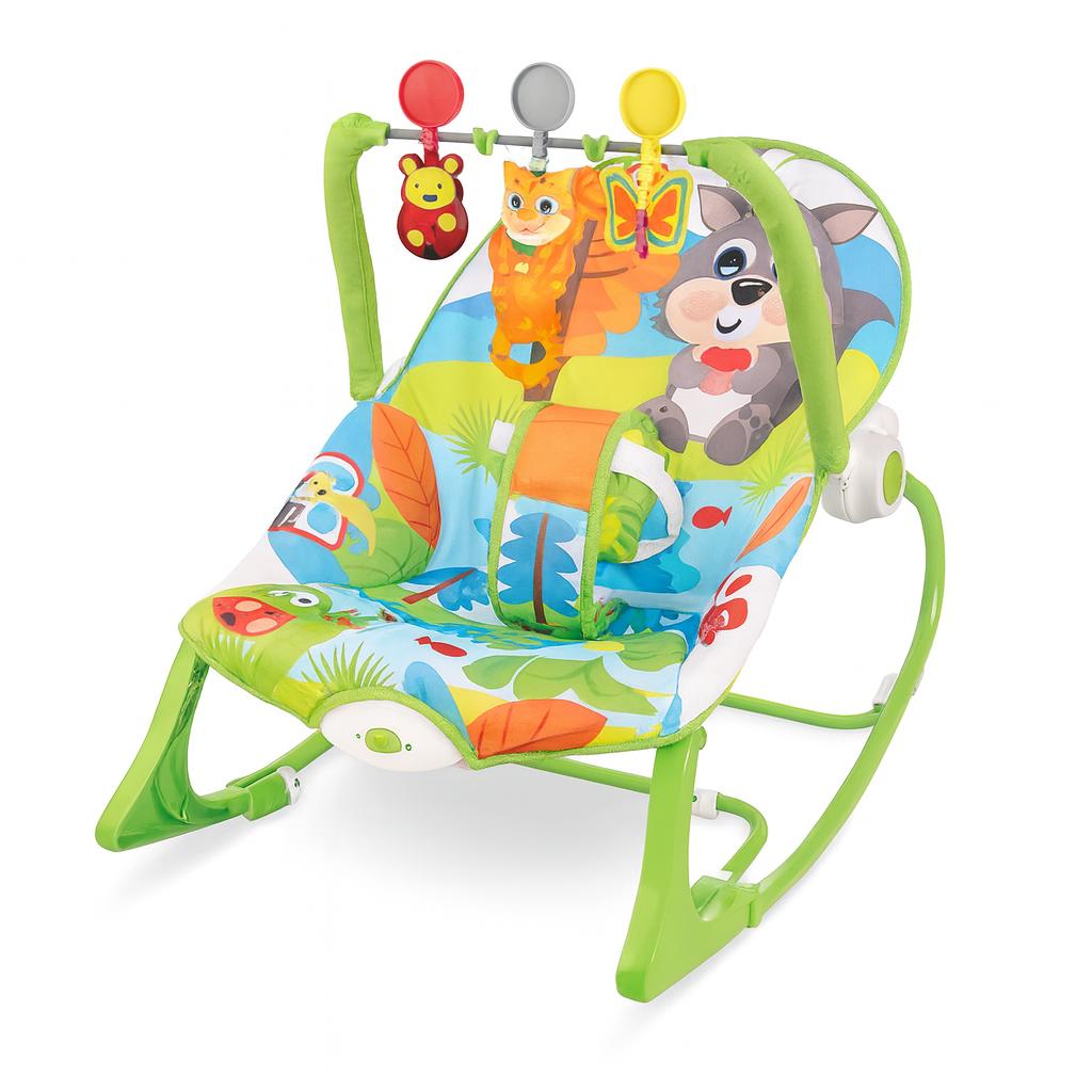 SILLA MECEDORA VIBRADORA PARA BEBE - COMODA Y SEGURA - ROSA - 2