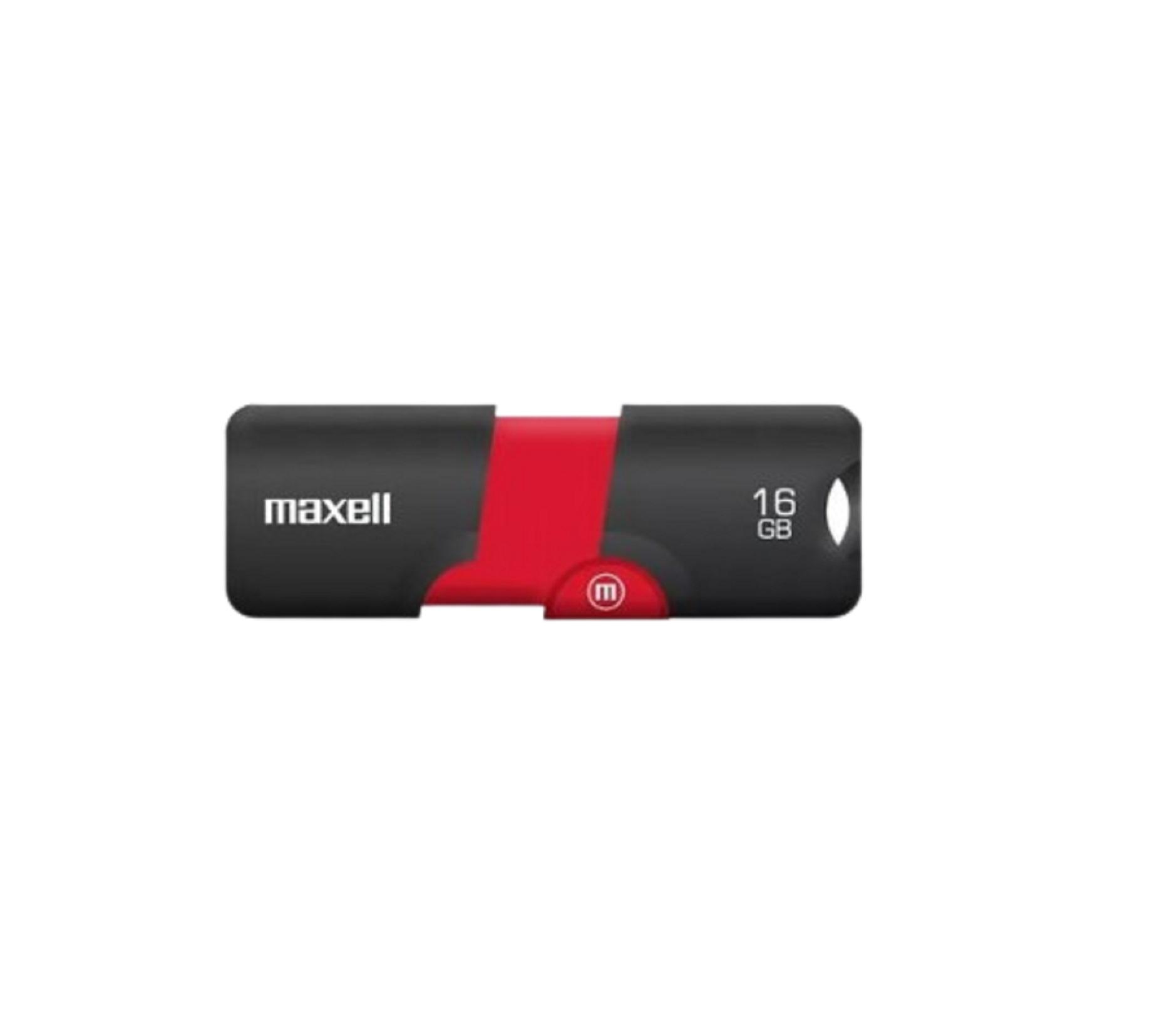 PENDRIVE MAXELL FLIX 16GB USB 2.0 RETRACTIL, TRANSFERENCIA RAPIDA - NEGRO - 1