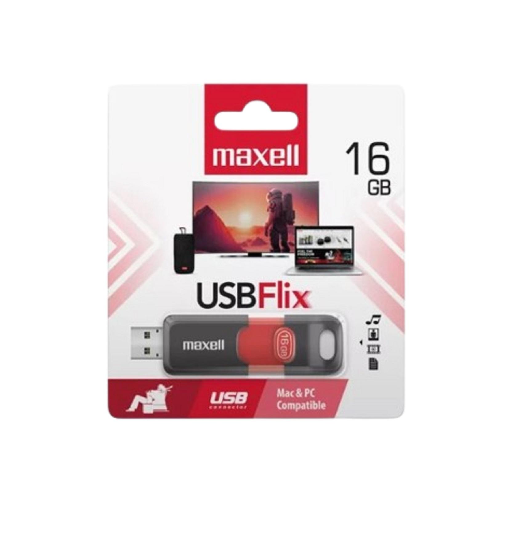 PENDRIVE MAXELL FLIX 16GB USB 2.0 RETRACTIL, TRANSFERENCIA RAPIDA - NEGRO - 3
