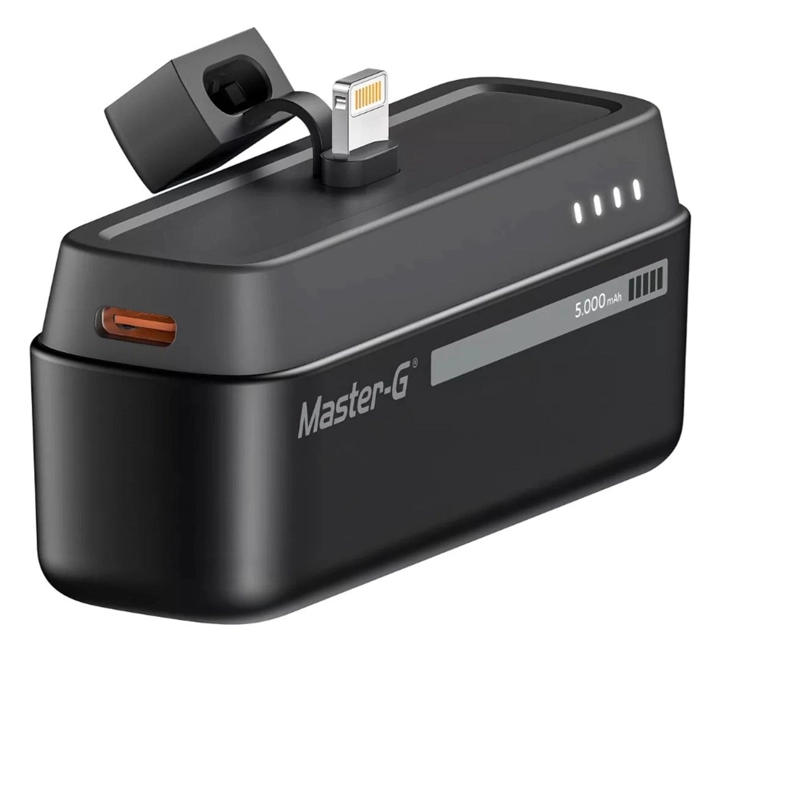 POWERBANK MASTER-G 5000MAH 20W IP - CARGA PORTATIL - NEGRO - 1