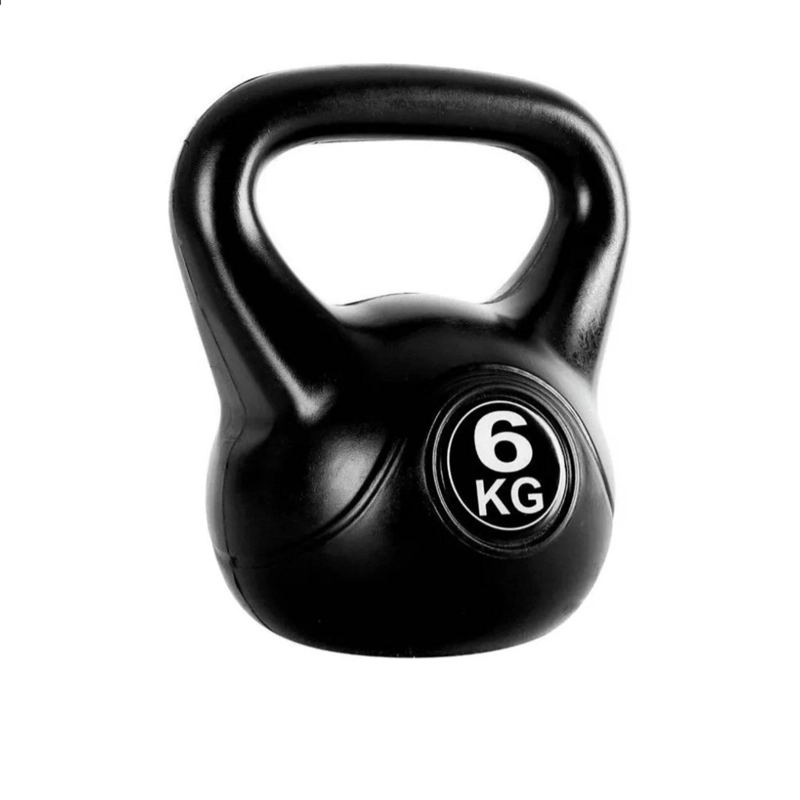 PESA RUSA KETTLEBELL 6KG  PARA ENTRENAMIENTO Y FITNESS - NEGRO - 1