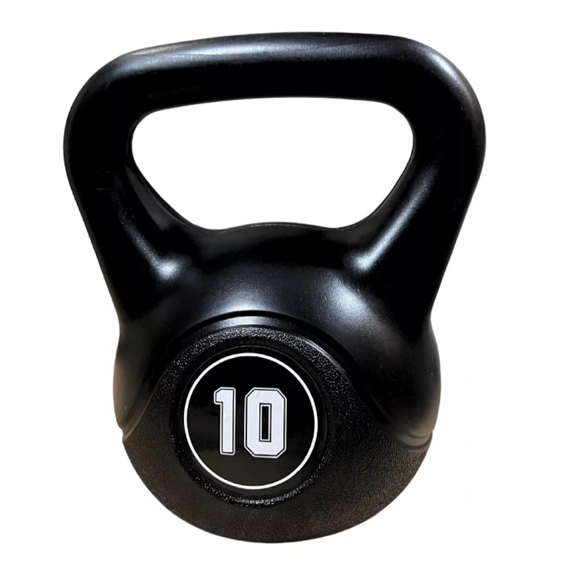 KETTLEBELL PESA RUSA 10KG – ENTRENAMIENTO, CROSSFIT, FITNESS - NEGRO - 1