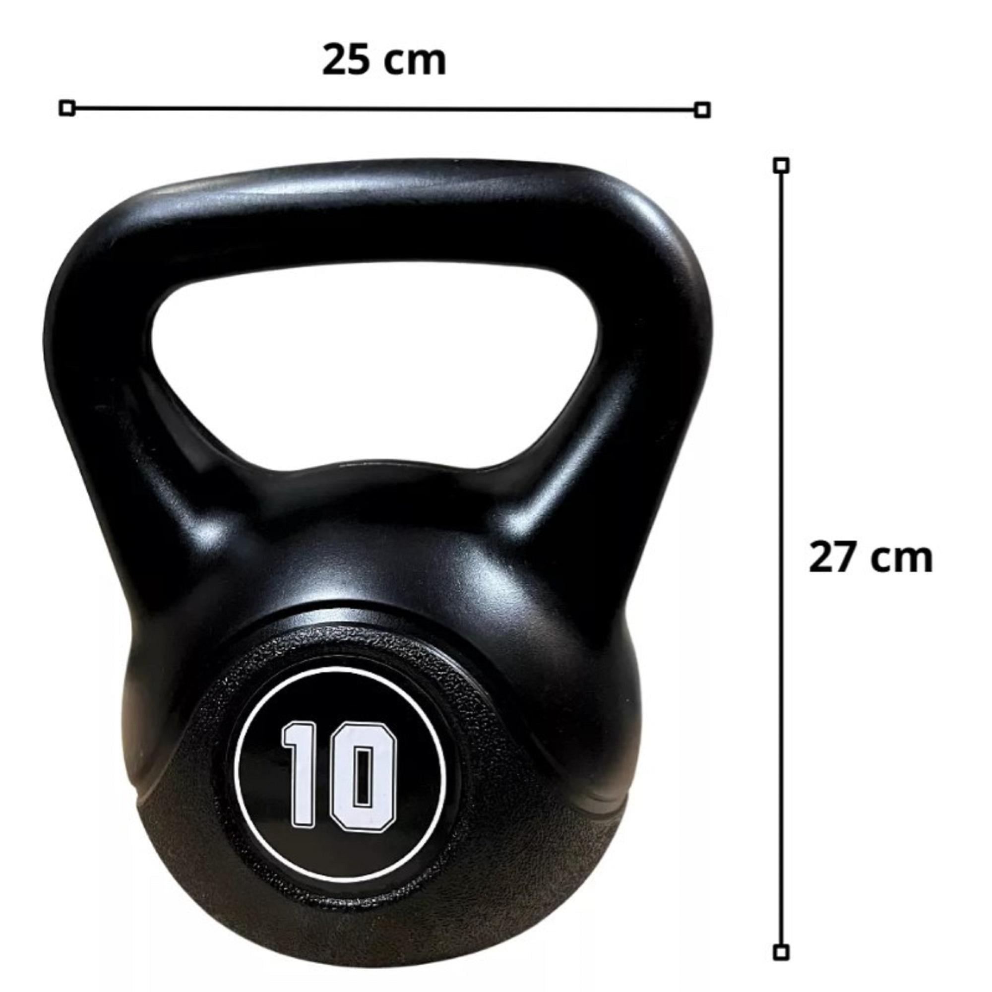 KETTLEBELL PESA RUSA 10KG – ENTRENAMIENTO, CROSSFIT, FITNESS - NEGRO - 4