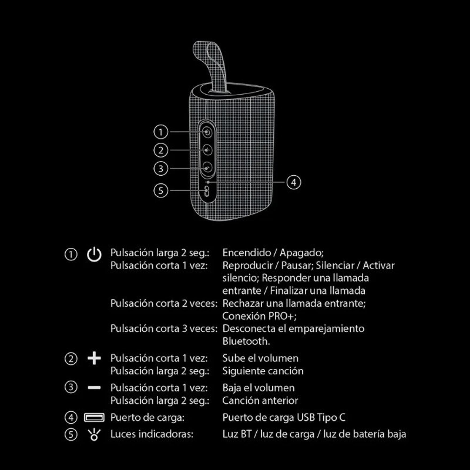 PARLANTE PORTÁTIL MASTER G ZERO BLUETOOTHIPX6 POTENTE SONIDO - GRIS - 3