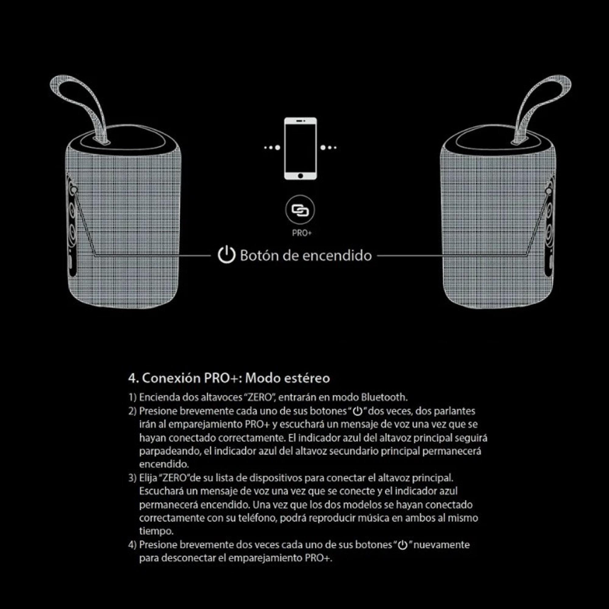 PARLANTE PORTÁTIL MASTER G ZERO BLUETOOTHIPX6 POTENTE SONIDO - GRIS - 4